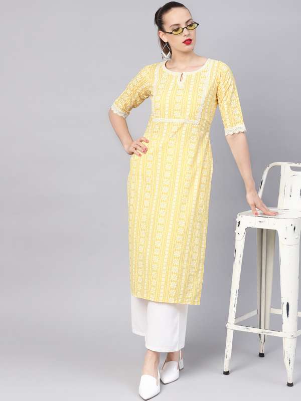 Buy > yellow kurti for haldi online > in stock