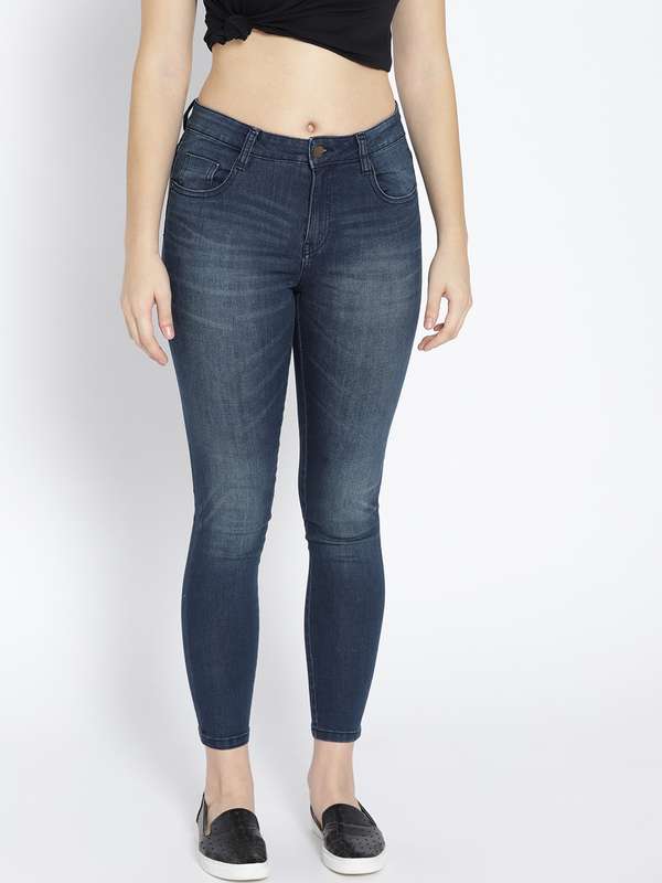 Myntra black jeans for ladies clearance