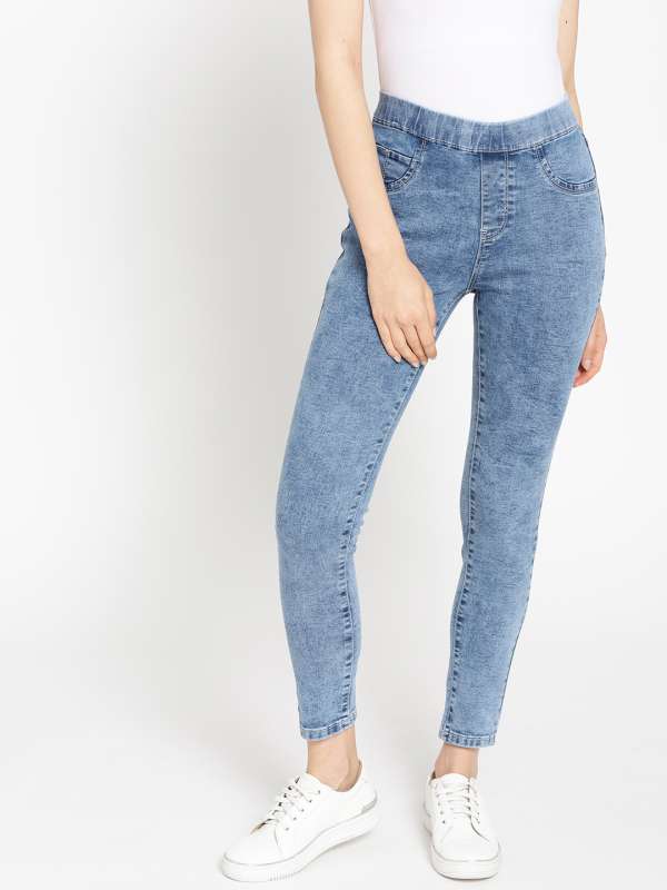 white jeggings myntra