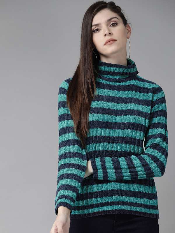 high neck sweater myntra