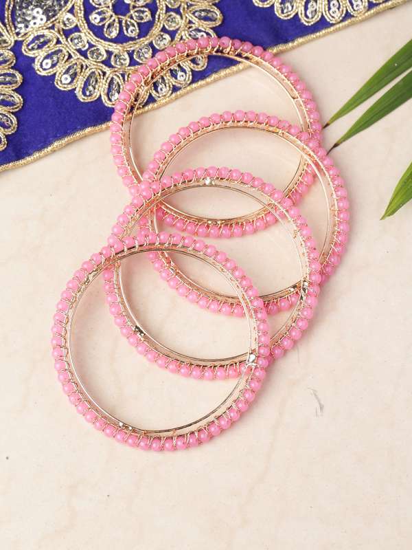 Pink new arrivals bangles online