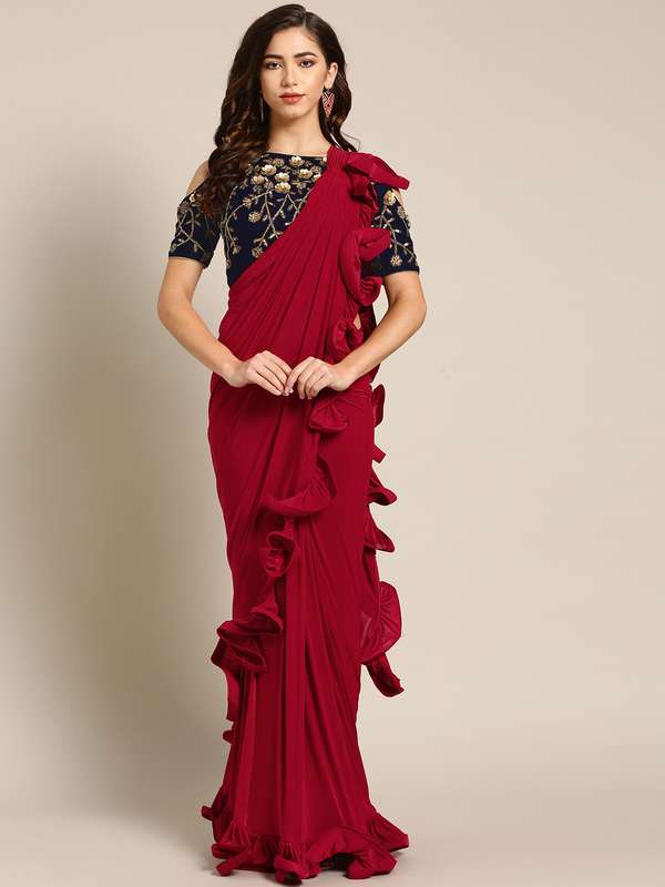 myntra sarees party wear