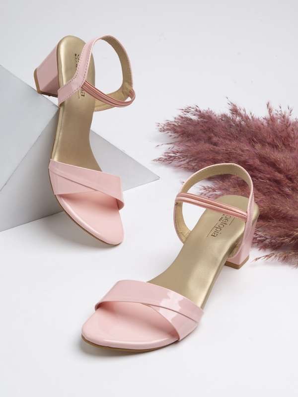 Blush pink heeled 2025 sandals