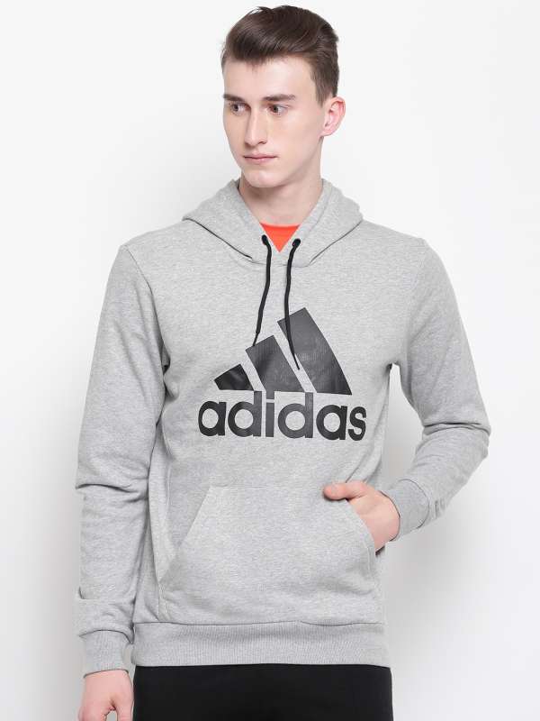 adidas logo print tunic hoodie