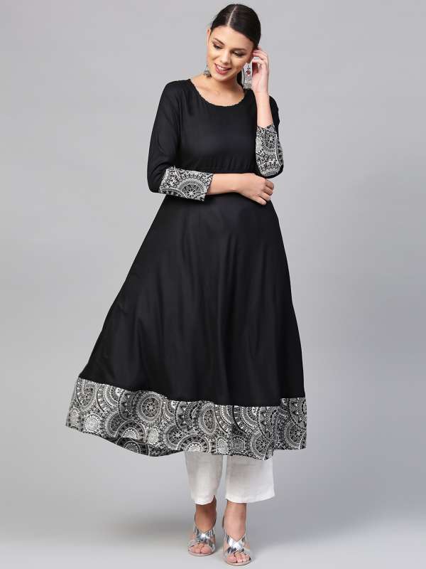 Black Anarkali Buy Trendy Black Anarkali Online in India Myntra