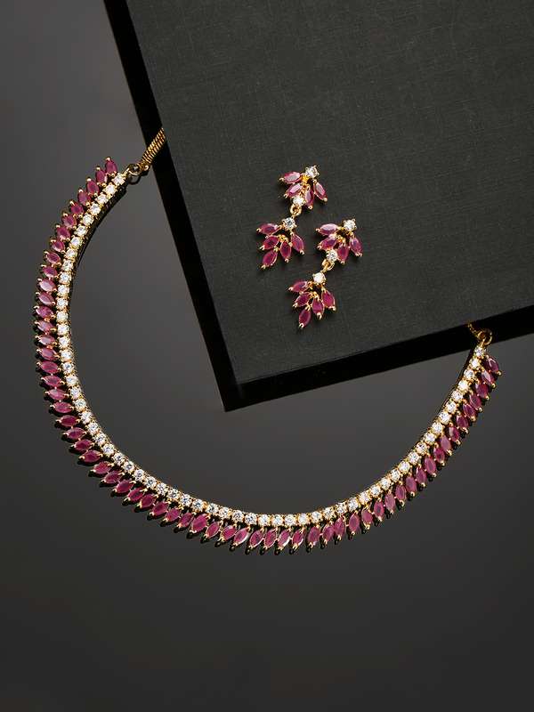 Women Pink Jewellery Set - Buy Women 