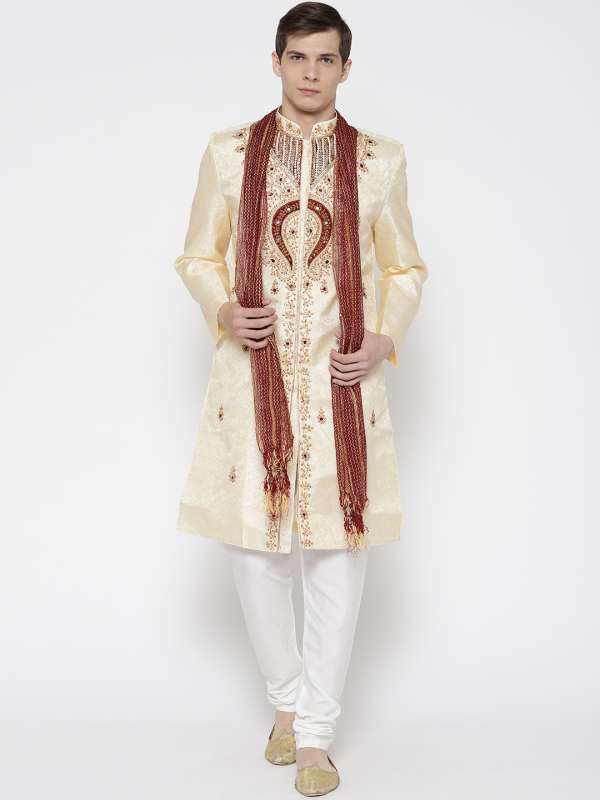 Men Sherwani Cream Buy Men Sherwani Cream online in India