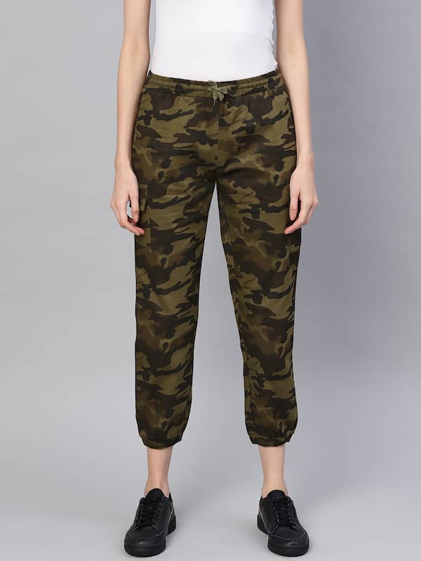 Camouflage Army Print Crepe Palazzo Pants Western Wear Bottomwear Free  Delivery India