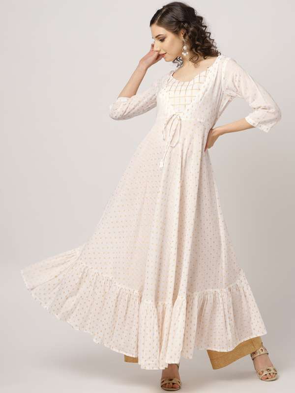 White clearance umbrella churidar