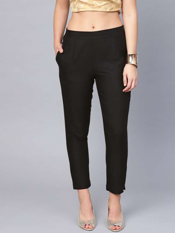 Buy TWGE - Lace Pant For Women - Cigarette pants - Straight Pant - Causal -  Black - 3XL Size Online at Best Prices in India - JioMart.