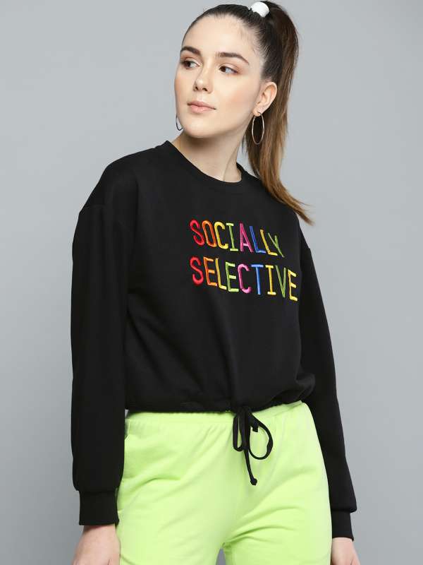 Black Embroidered Sweatshirt Buy Black Embroidered Sweatshirt