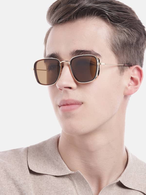 Brown Rimless Geometric Sunglasses - CHARLES & KEITH PH-lmd.edu.vn
