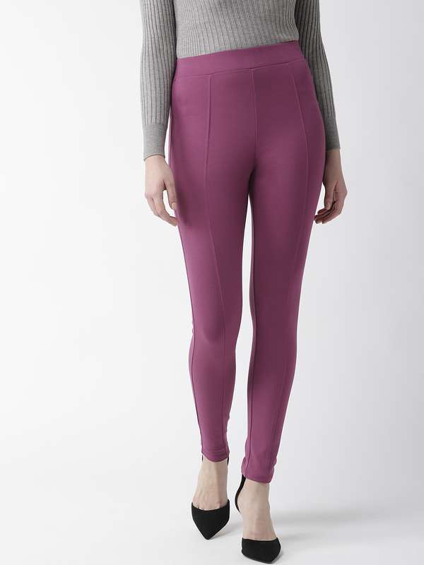 purple jeggings womens