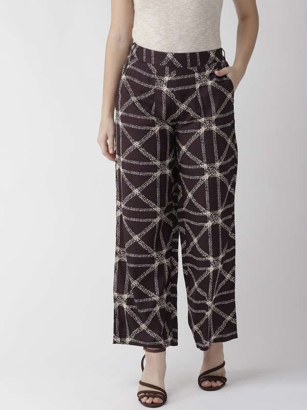 printed palazzo pants myntra