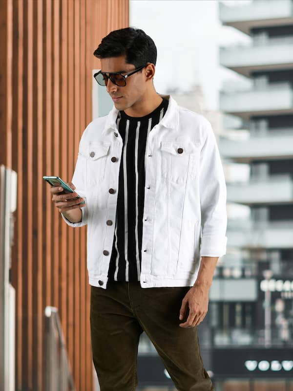 White shirt and jean jacket are a good combination Five coordinating  samples to use as a model  Mens Fashion Media OTOKOMAE