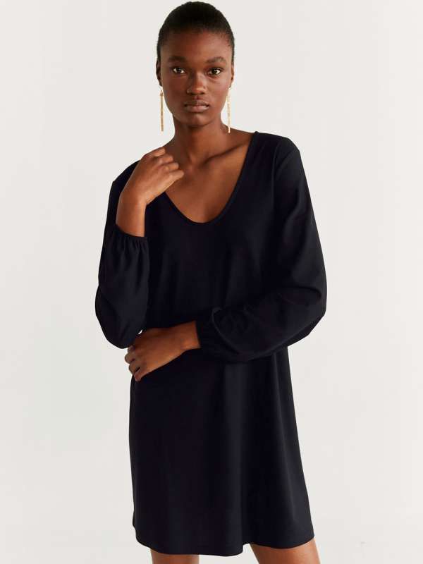 Womens black shift dress sale