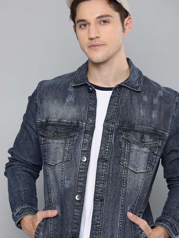 denim jacket men myntra