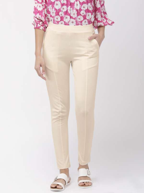 Women Jeggings Cream - Buy Women