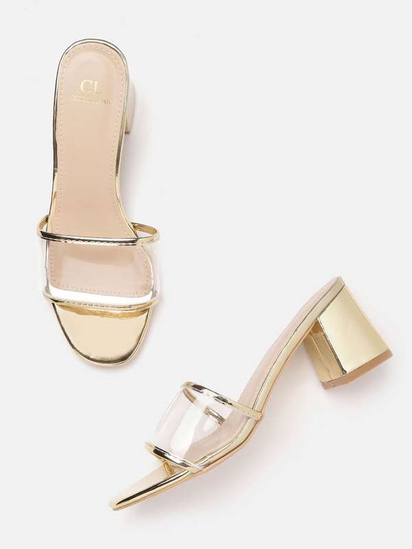 transparent block heels online