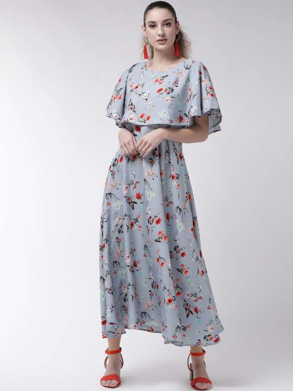 Grey floral maxi top