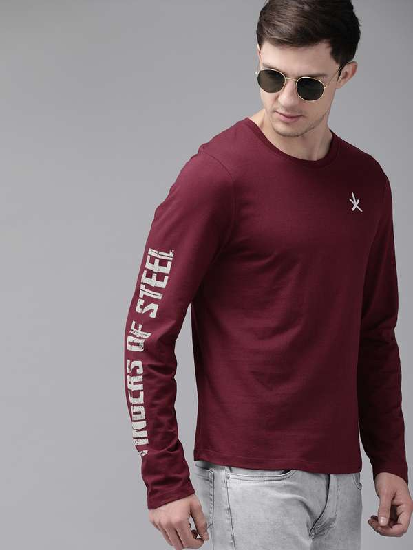 pullover t shirt myntra