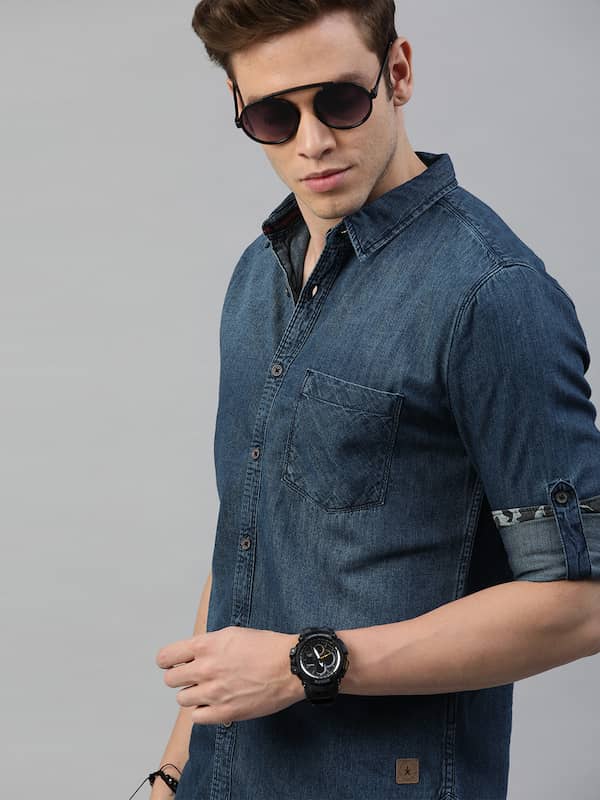 Buy online Navy Blue Solid Casual Shirt from shirts for Men by Zavlin for  749 at 50 off  2023 Limeroadcom