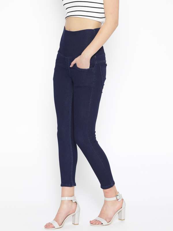 Women Plus Size Tummy Tucker High Waist Stretchable Denim Scratch Jegging  Jeans