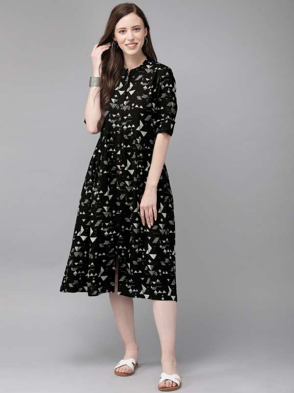 Anouk Black Kurtas Buy Anouk Black Kurtas online in India
