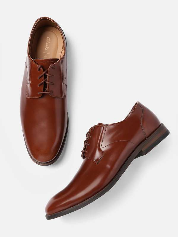 clarks brown formal shoes