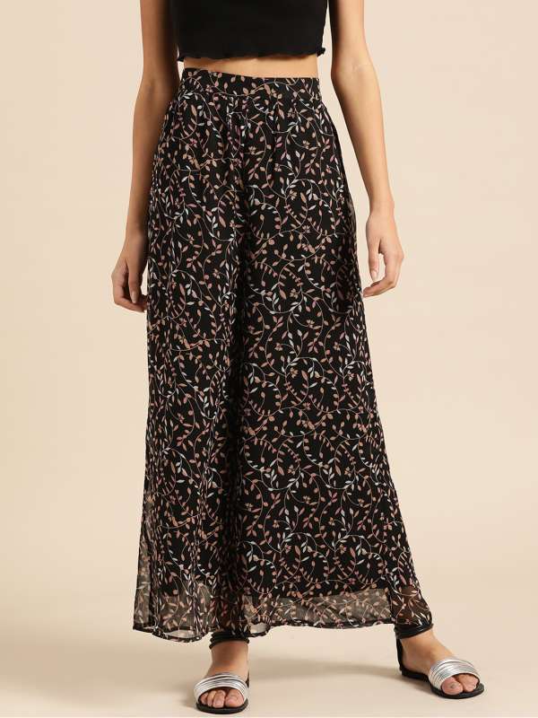 printed palazzo pants myntra