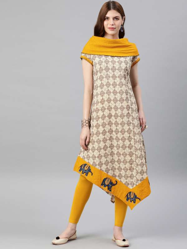 Cowl neck kurti designs top