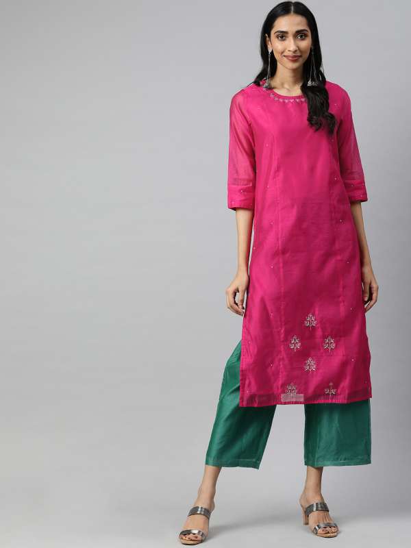pattu long kurtis