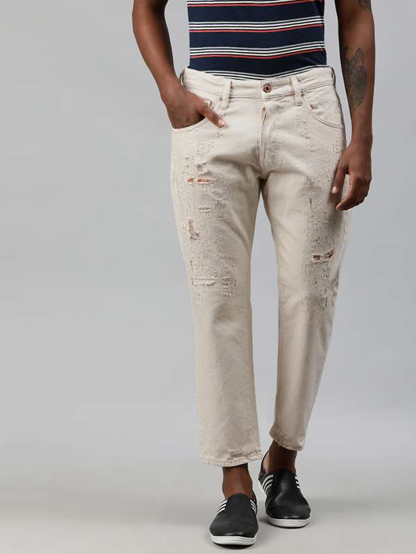 white jeans myntra