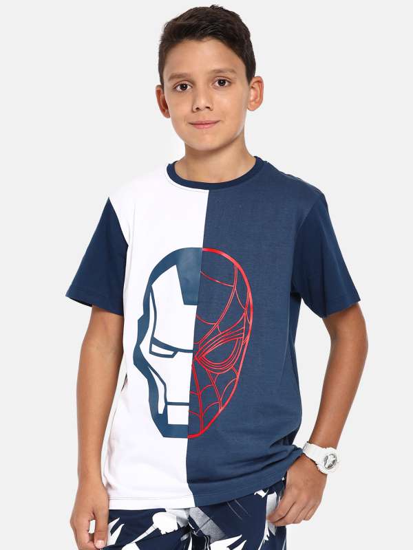 Boys Iron Spider-Man Navy T-Shirt