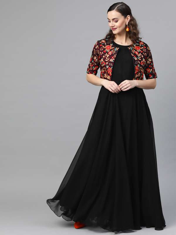 W Women Maxi Black Dress  Buy W Women Maxi Black Dress Online at Best  Prices in India  Flipkartcom