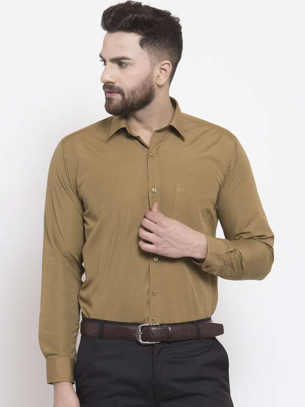 Khaki Formal Shirts Buy Khaki Formal Shirts online in India