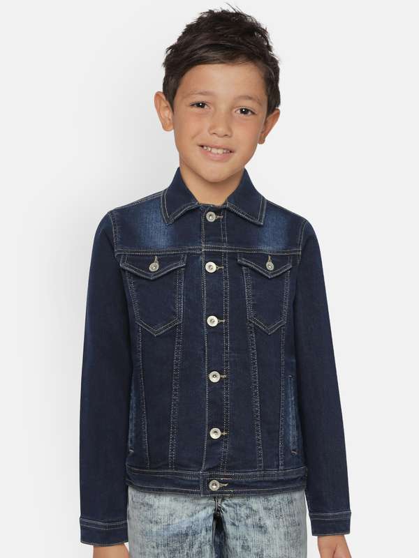 boys jean jacket with fur
