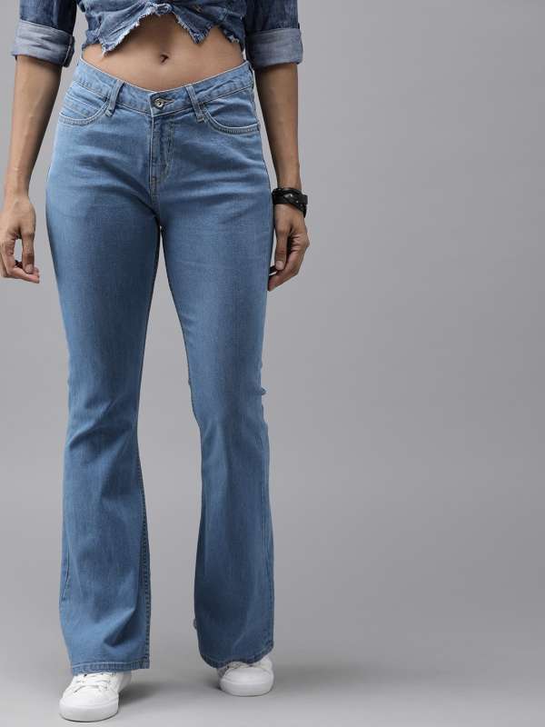 bell bottom jeans myntra