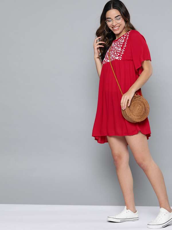 Red Women Dress Dungarees Buy Red Women Dress Dungarees online in India