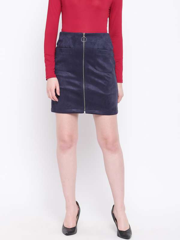 Faux Suede A-line Mini Skirt, 16.5