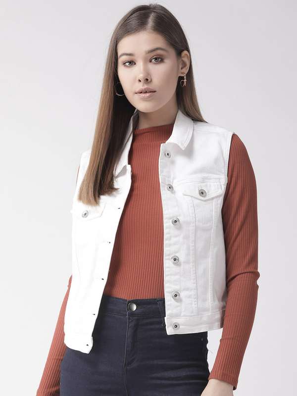 pure white denim jacket