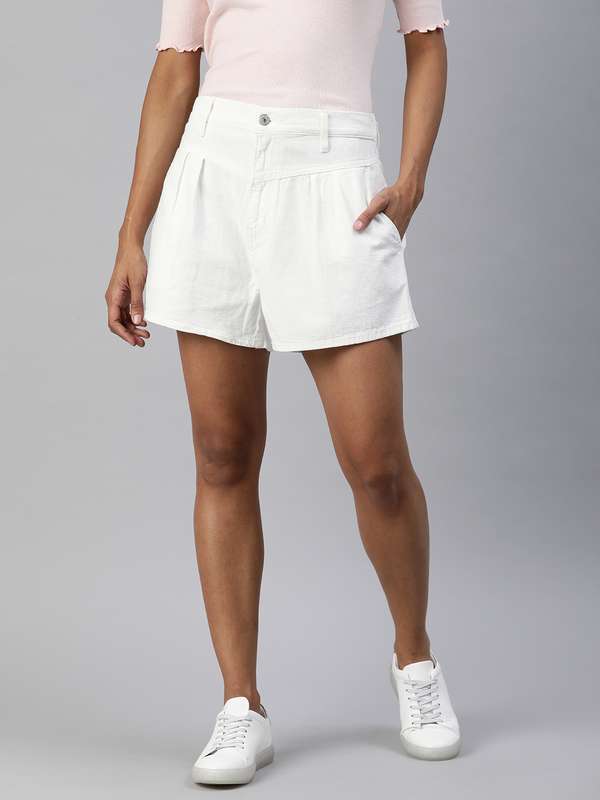 White denim shorts womens india Clearance