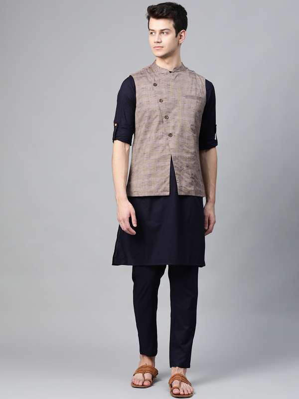 Kurta pajama with jacket myntra clearance
