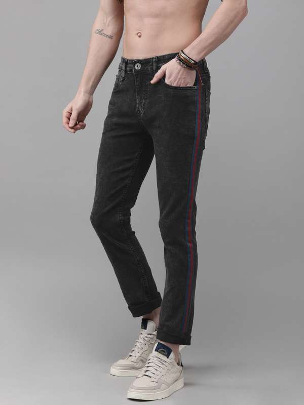 side stripe jeans mens myntra