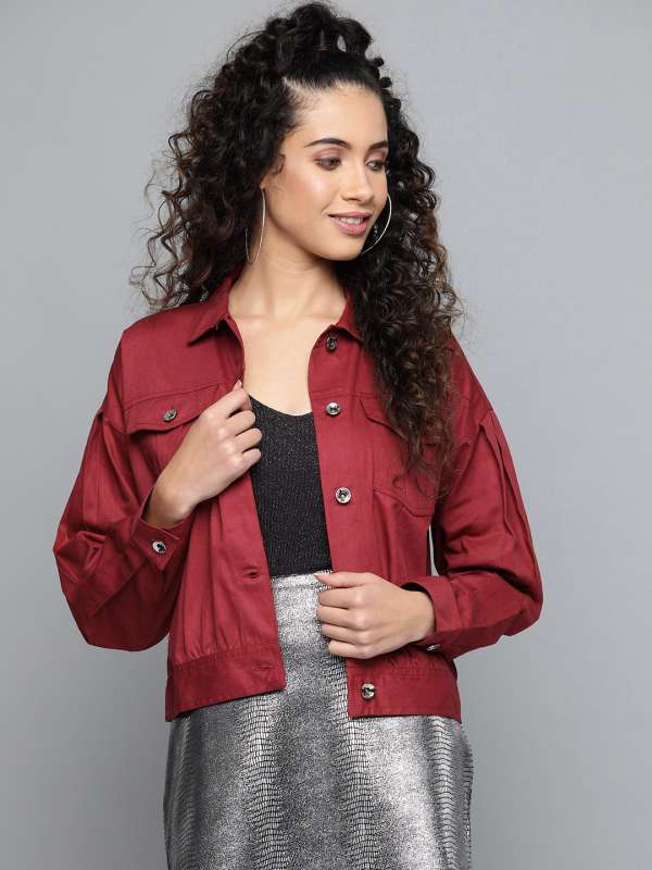 Maroon Jeans Jackets Buy Maroon Jeans Jackets online in India