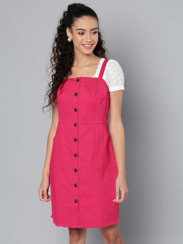 pinafore dress myntra