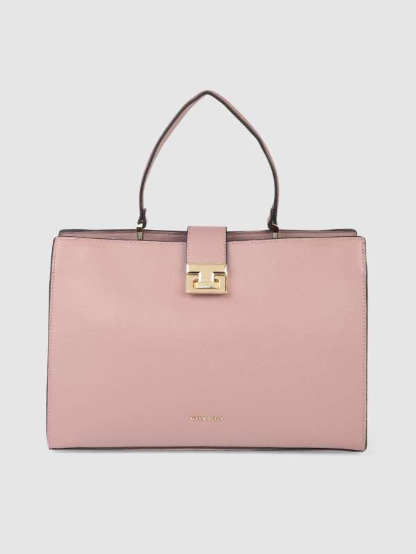 Allen solly pink solid handheld bag store