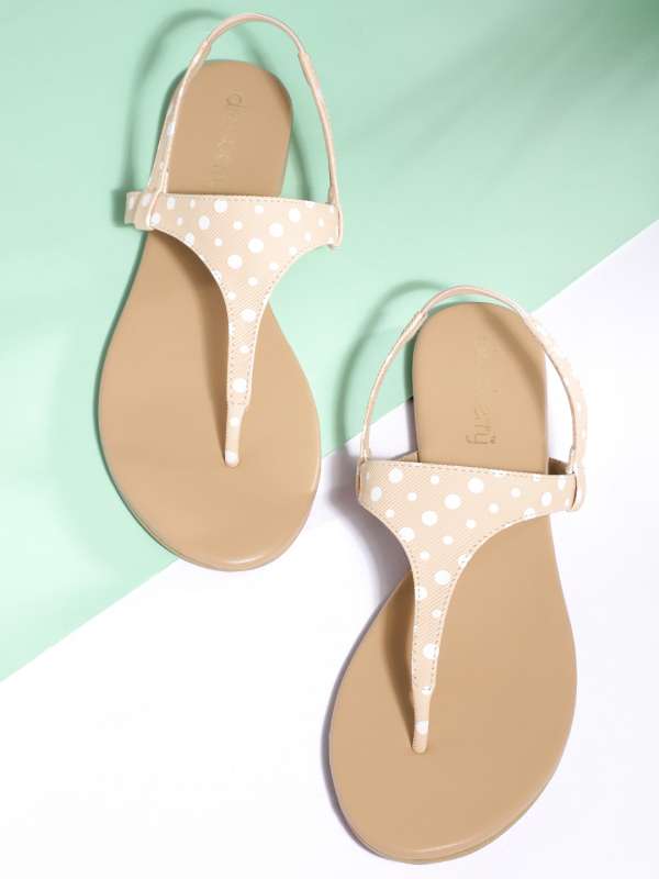 Polka dot flat sandals shop