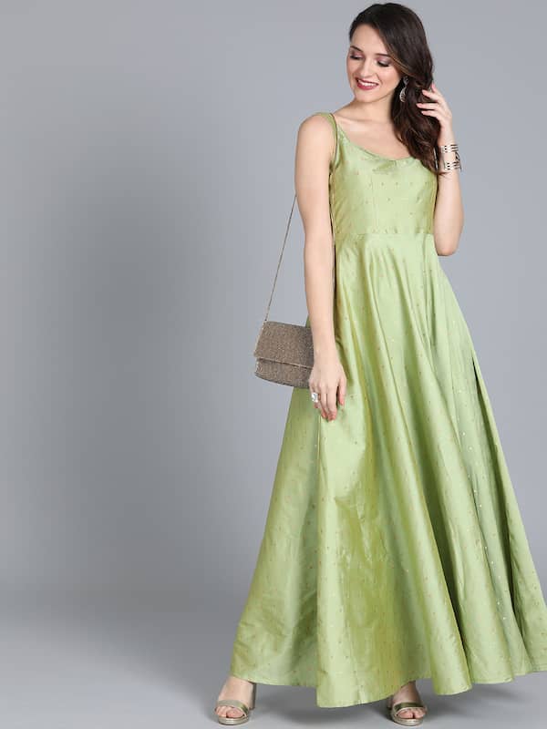 Buy > long silk gown design > in stock