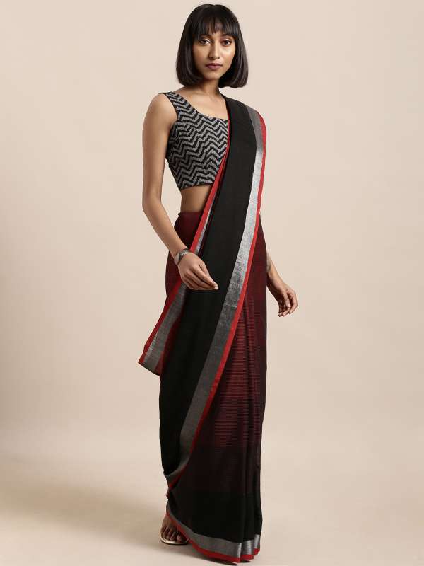 Buy Linen Sarees Online in India Myntra